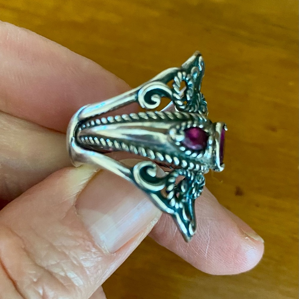 Carolyn Pollack Signature Possibilities Rhodolite Gemstone Insert + Guard Ring - Picture 3 of 12